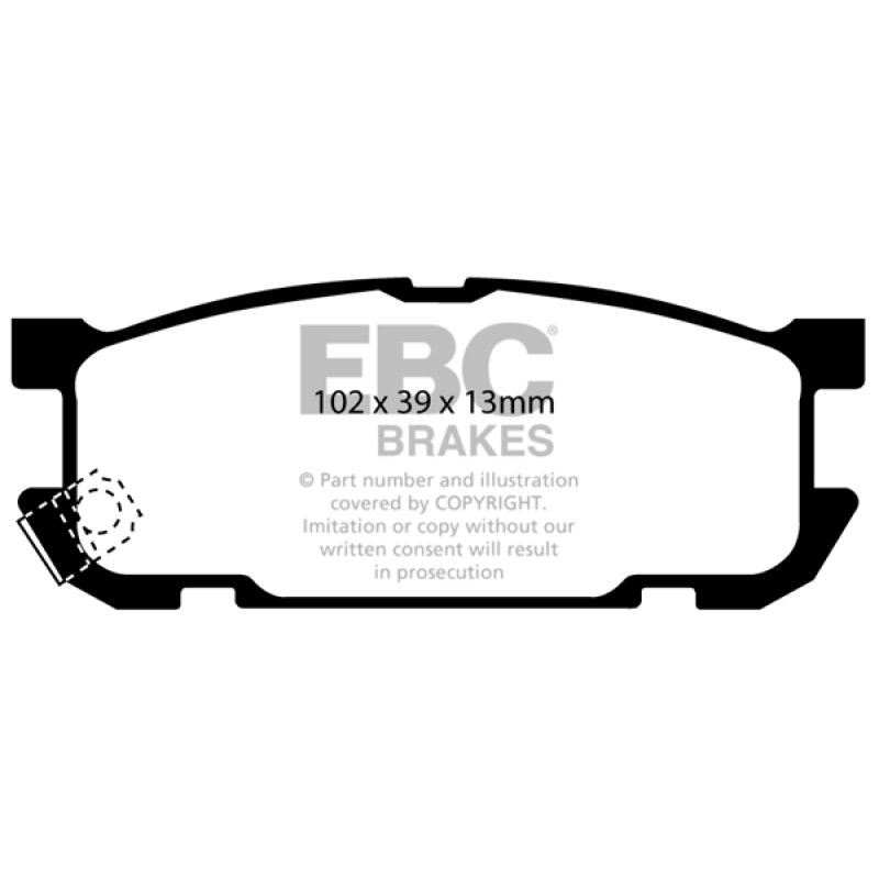 EBC 01-03 Mazda Miata MX5 1.8 (Sports Suspension) Ultimax2 Rear Brake Pads