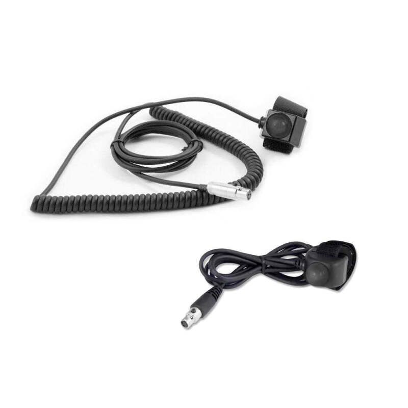 Rugged Radios PTT-VM2-CCXL Velcro Mount Push to Talk (PTT) Buttons for Intercoms Driver PTT- Coil Cord