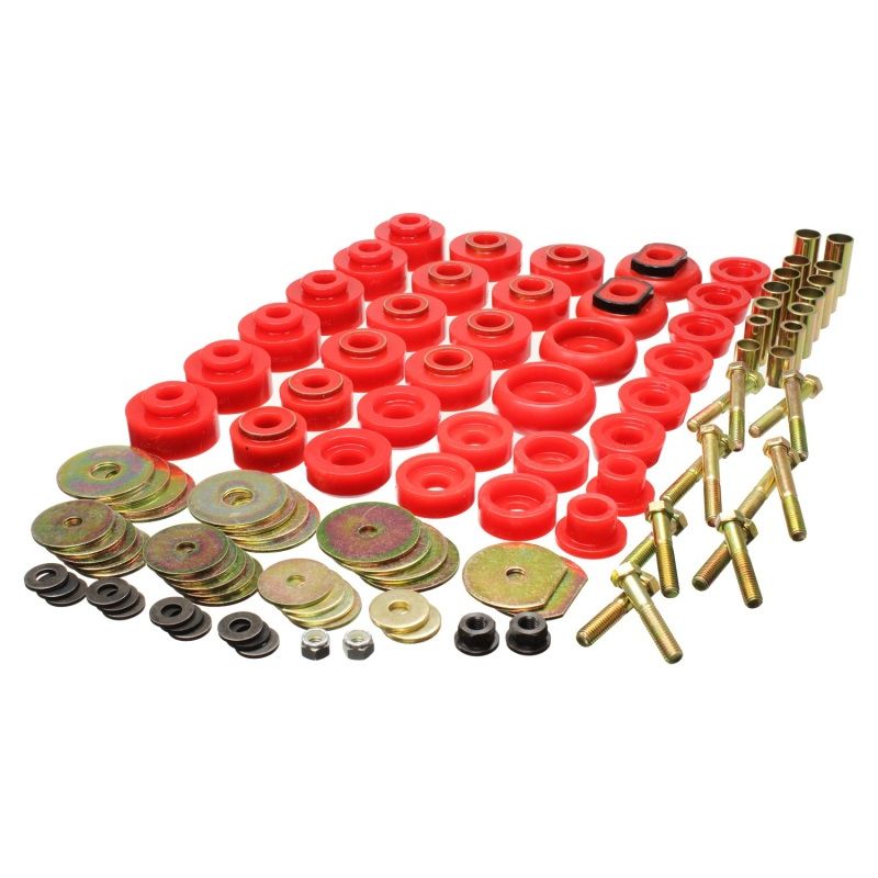 Energy Suspension 68-70 Chevrolet Biscayne/Bel Air/Caprice/Impala Body Mount Set w/ Hardware - Red