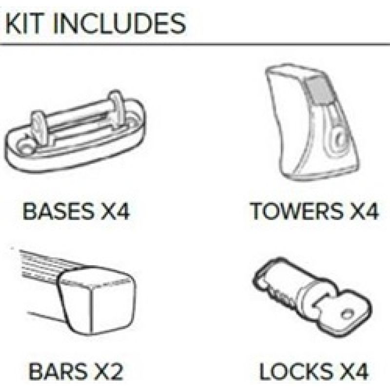 Pace Edwards Thule Multi-Sport Rack Kit w/ 69in Load Bars (Fits Full Size Trucks/Compact Trucks)
