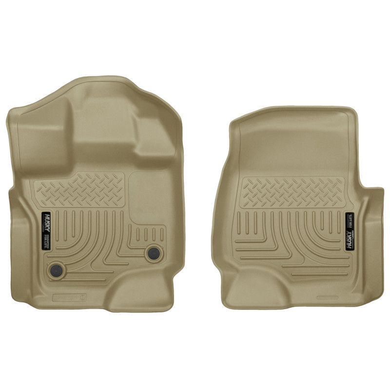 Husky Liners 15 Ford F-150 Super/Super Crew Cab WeatherBeater Tan Front Floor Liners