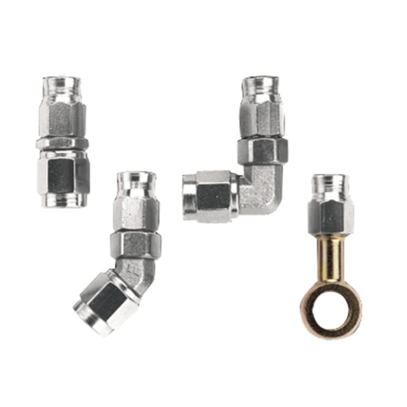 Fragola -3AN x 45 Degree Bent Hose End Double Swivel