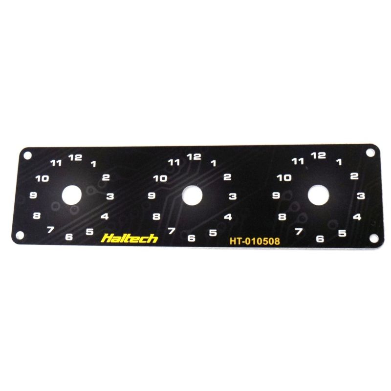 Haltech HT-010508 Triple Switch Panel w/Yellow & Red Knobs