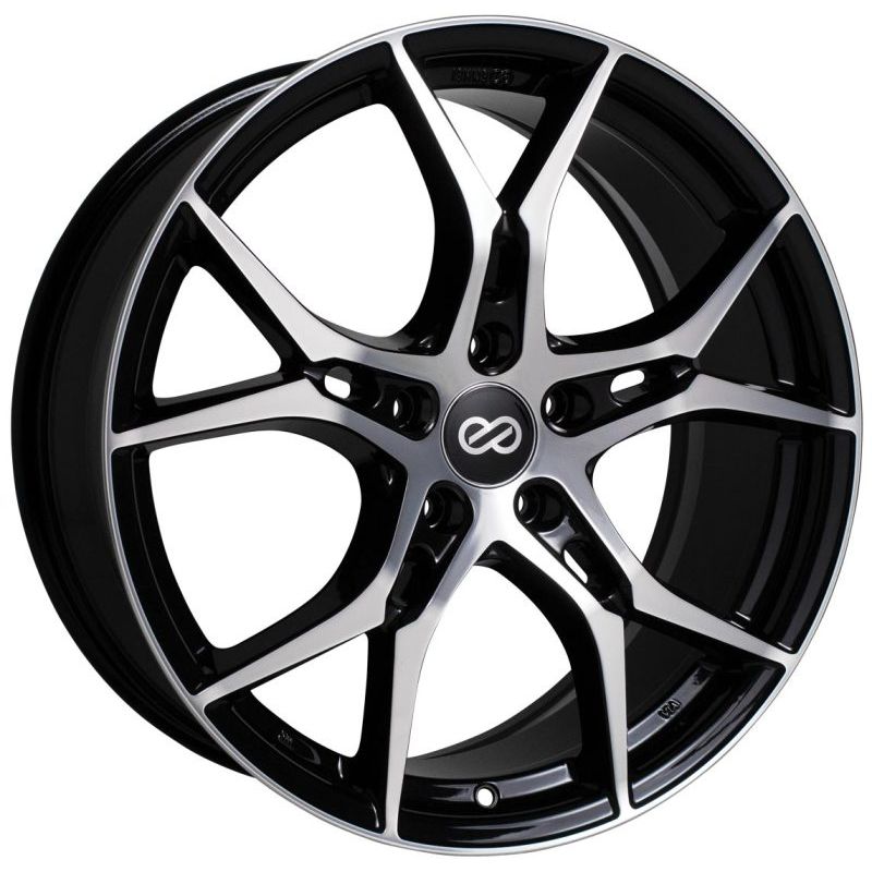 Enkei 517-775-6545BKM Vulcan 17x7.5 45mm Offset 5x114.3 Bolt 72.6mm Bore Black Machined Wheel