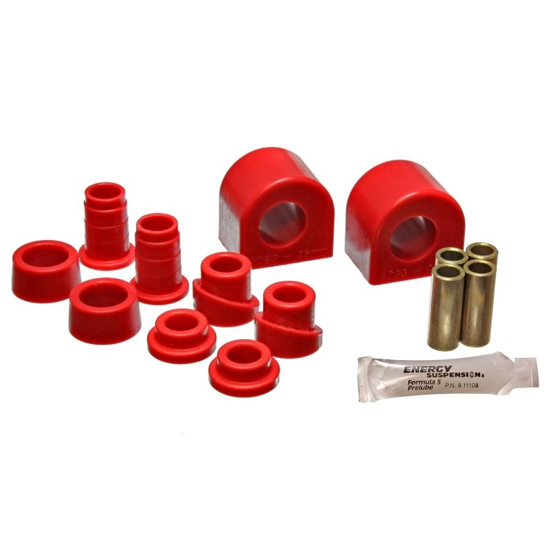 Energy Suspension 3.5141R 88-96 Chevy Corvette Red 24mm Front Sway Bar Bushing Set (End Links Inc)