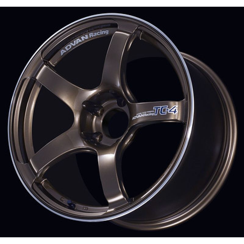 Advan YAD7H50EUAR TC4 17x8.5 +50 5x114.3 Racing Umber Bronze and Ring Wheel