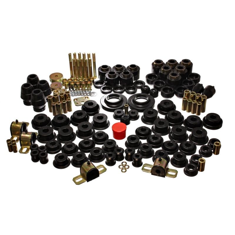 Energy Suspension 2.18106G 97-06 Jeep Wrangler TJ (w/ 1in Body Lift Kit) Black Hyper-Flex Master Bushing Set