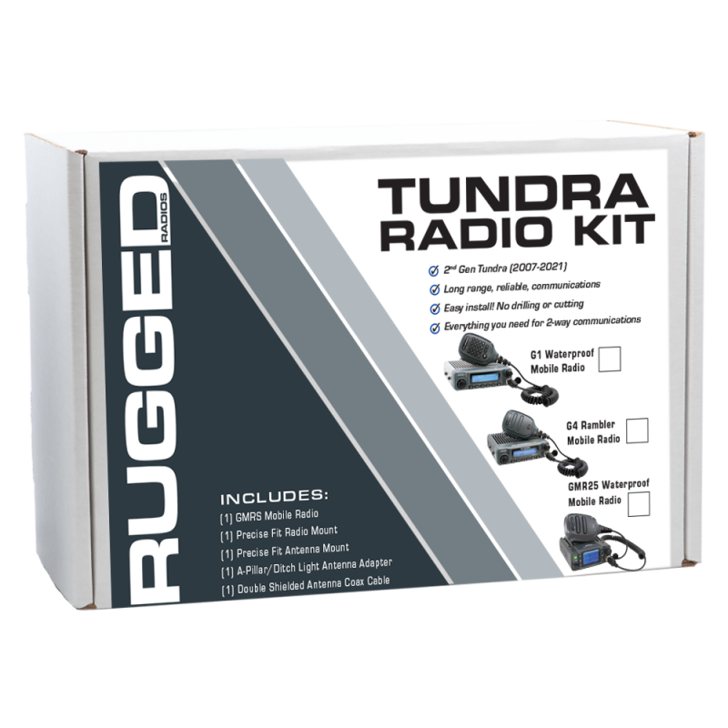 Rugged Radios TK1-GMR25 Toyota Tundra Two-Way GMRS Mobile Radio Kit 25 Watt - GMR25 Waterproof