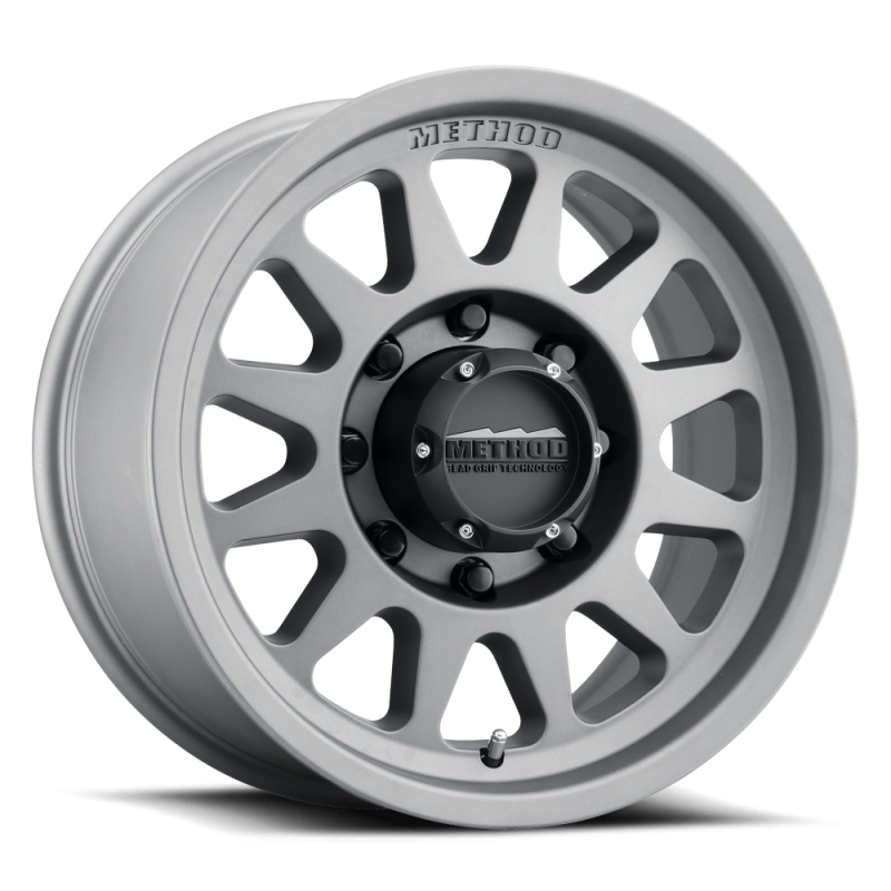 Method Wheels MR70479088818H Method MR704 HD 17x9 18mm Offset 8x180 130.81mm CB Titanium Wheel