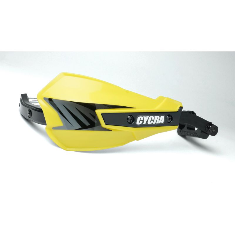 Cycra 1CYC-7801-55 Vortex Hand Guard/w Universal U-Clamps - Yellow