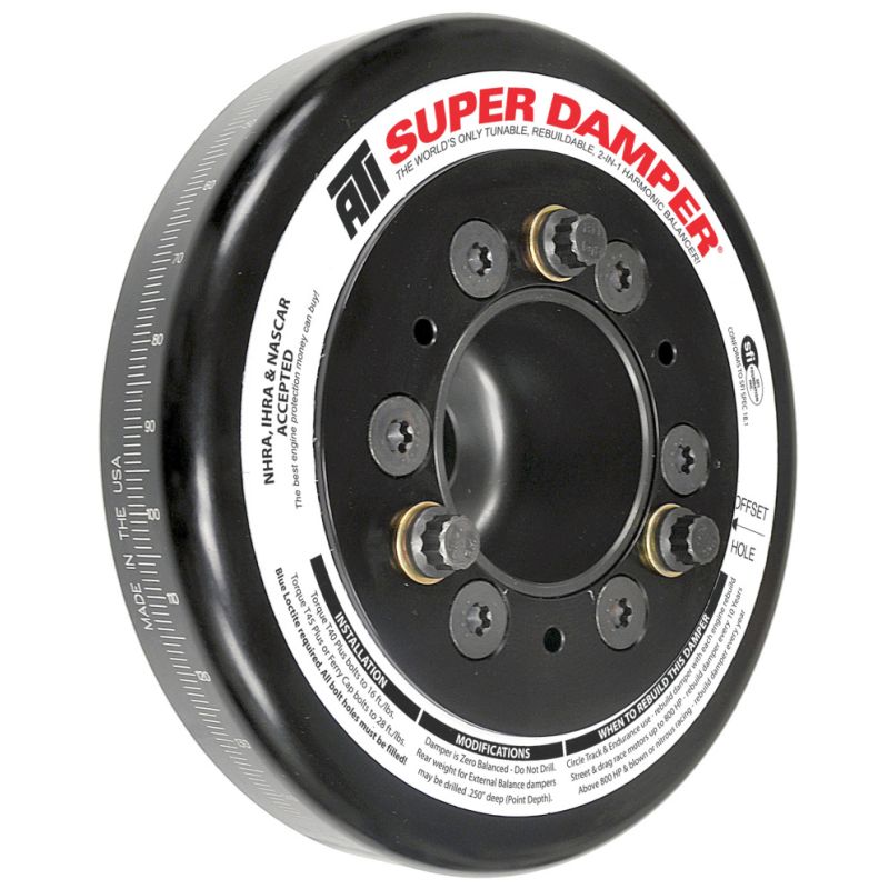ATI ATI918471 Damper - 7.074in - Alum - Honda B - Race Damper - 4 Grv Steel Hub - 2 Ring