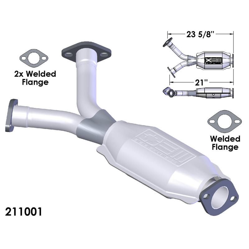 OEM Industries 211001 CATALYTIC CONVERTER AND PIPE ASSEMBLY