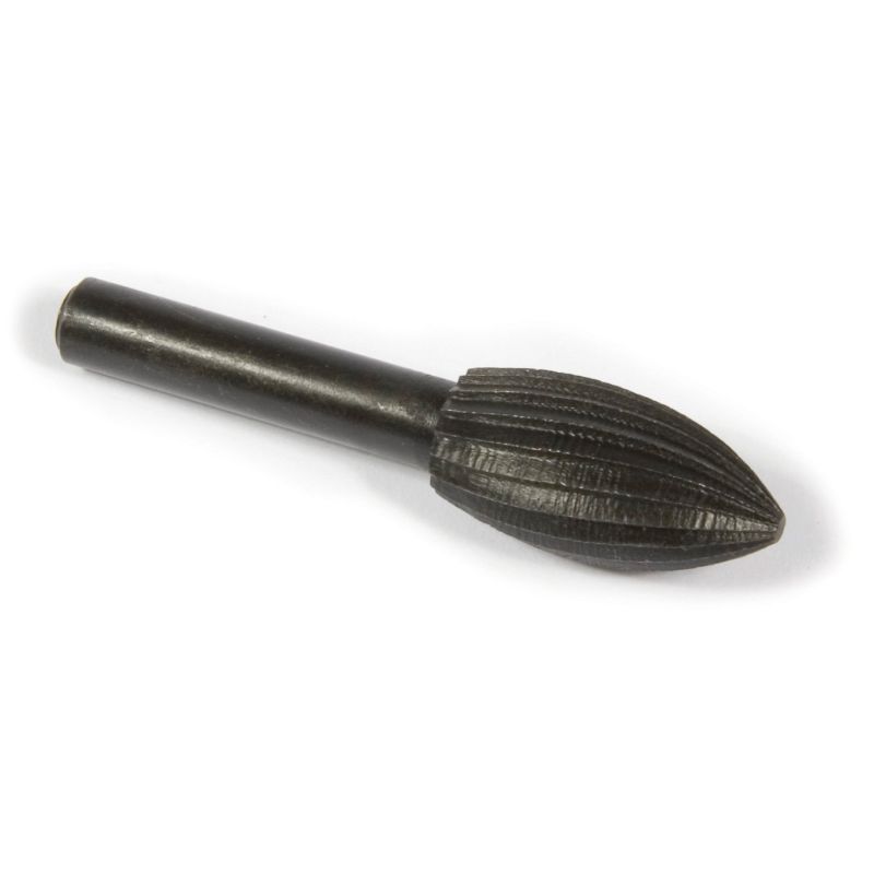 Forney 60071 Mounted File, Conical Shaped with Rounded End and 1/4-Inch Shank, 1-Inch-by-1/2-Inch