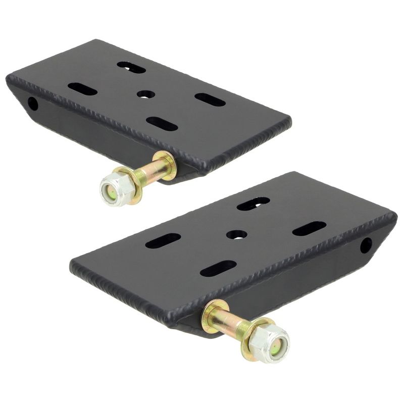 RockJock Jeep CJ Front HD Leaf Spring Plates w/ Shock Mounts For 2in Springs