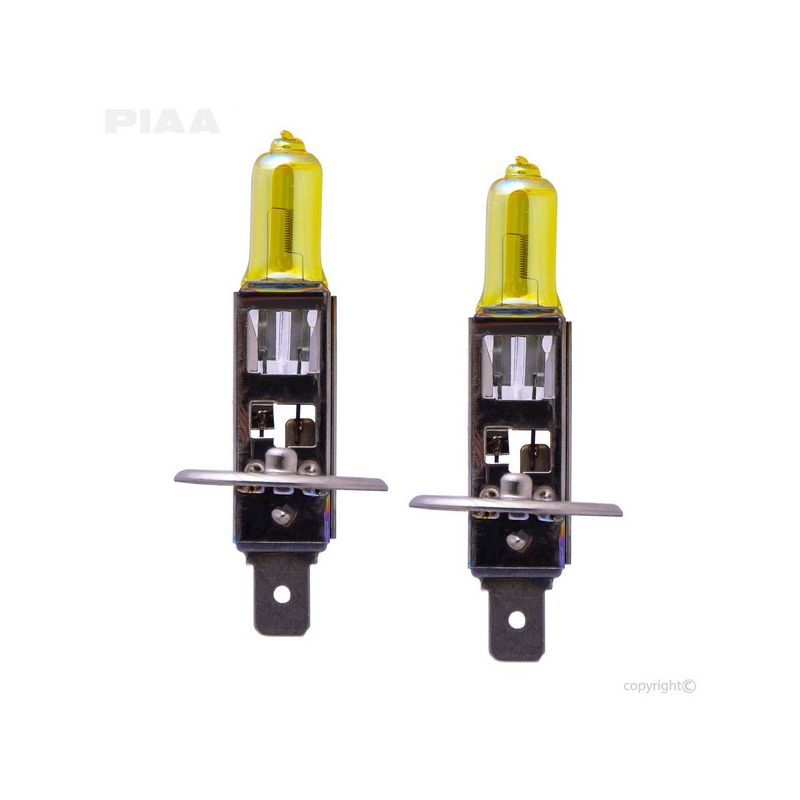 PIAA 22-13401 PIAA H1 Solar Yellow Twin Pack Halogen Bulbs