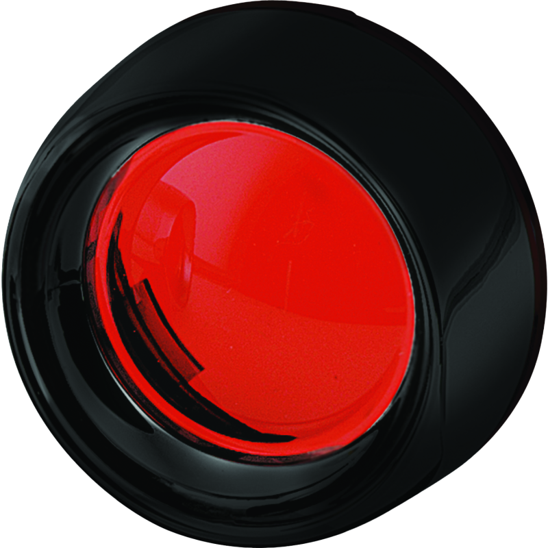 Kuryakyn 5482 Deep Dish Bezels Red Lens Gloss Black