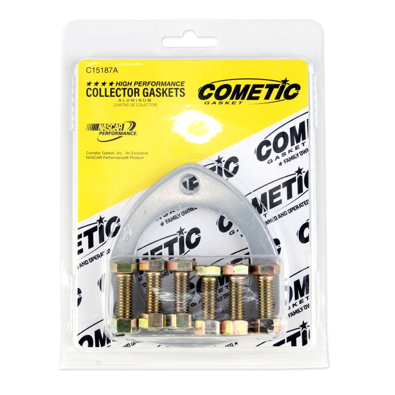 Cometic Gasket C15187A Cometic Exhaust Header Collector Gasket .040in Aluminum-2.5in Diameter Port-3.5in Bolt Circle-Set