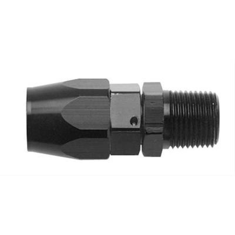 FRAGOLA FRG190106-BL #6 Str. x 1/4 MPT Hose End Black