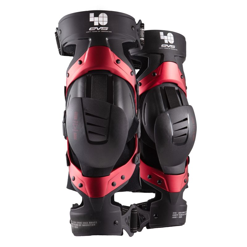 EVS AXISS-BK40-SP Axis Sport Knee Brace 40th Anniversary Limited Edition Red Pair - Small