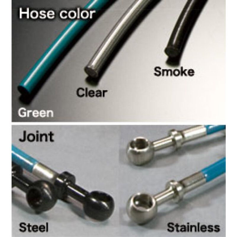 Project Mu BLN-004BG Nissan Skyline HNR32 Stainless Steel Green Teflon Brake Lines (Special Order No Cancel)