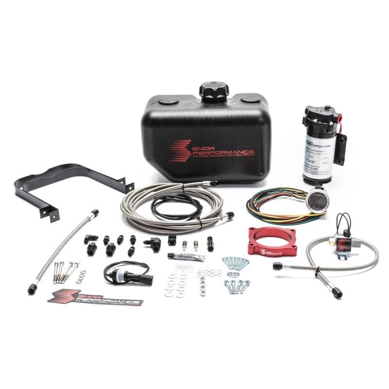 Snow Performance 11-17 Mustang Stg 2 Boost Cooler F/I Water Injection Kit (SS Braid Line & 4AN)