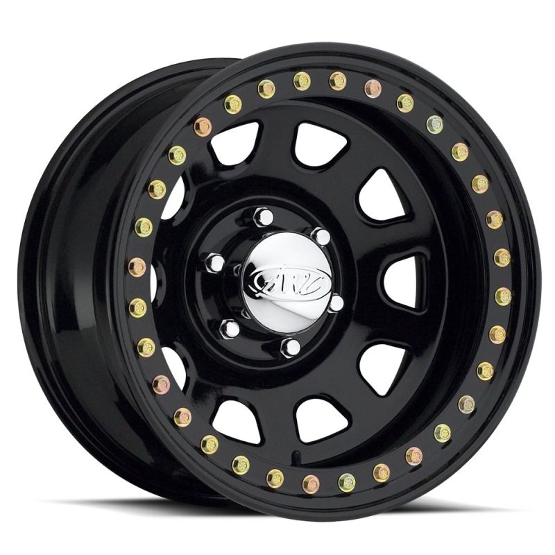 Raceline RT51 Daytona Rock 15x8in/6x139.7 BP/-19mm Offset/107.95mm Bore - Gloss Black Beadlock Wheel