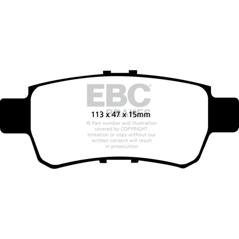 EBC DP41744R 05-10 Honda Odyssey 3.5 Yellowstuff Rear Brake Pads