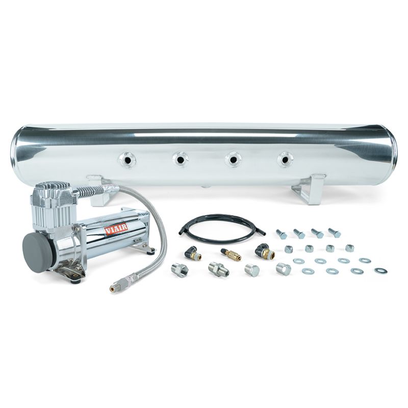 Air Lift 27804 Performance 5 Gal Polished Tank & VIAIR 444C Comp  - (No Mgmt System Included)