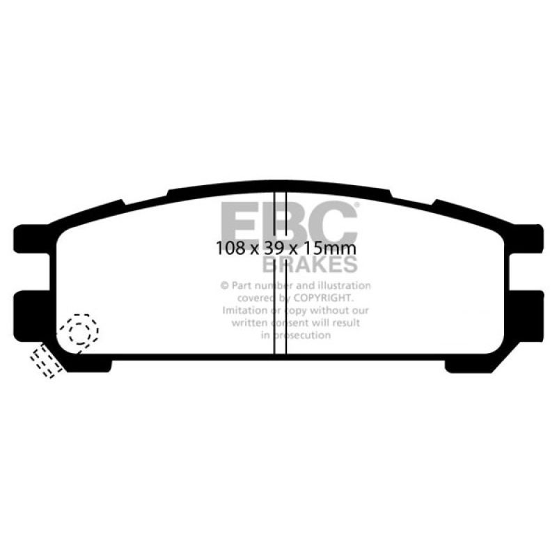 EBC DP2821 93-96 Subaru Impreza 1.8 Greenstuff Rear Brake Pads