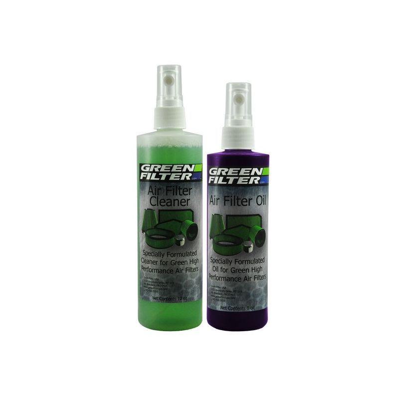 Green Filter USA 2804 Cleaner and Synthetic Oil Kit; 12oz. Cleaner; 8oz. Oil (Purple)