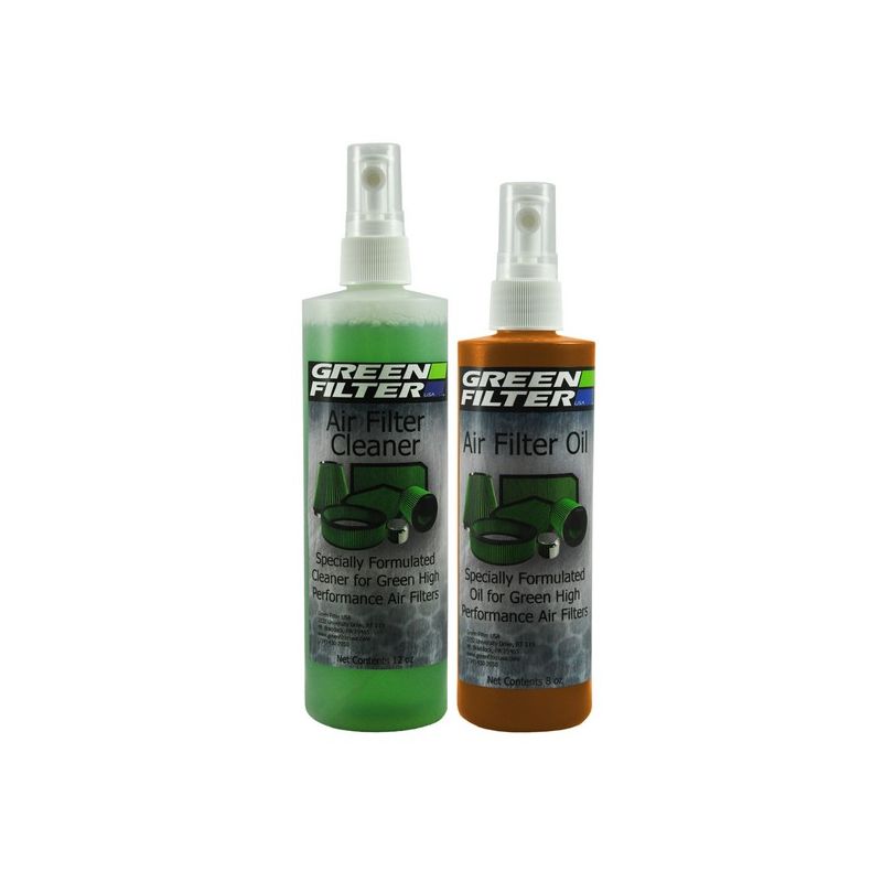 Green Filter USA 2807 Cleaner and Synthetic Oil Kit; 12oz. Cleaner; 8oz. Oil (Orange)