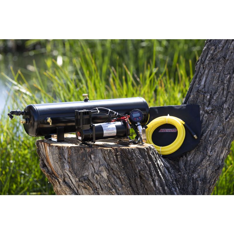 Kleinn Air Horns 6450-Slim Kleinn Air System w/ 150 PSI Waterproof/ 100 Percent Duty Cycle Air Compressor / 3.0 gal Air Tank