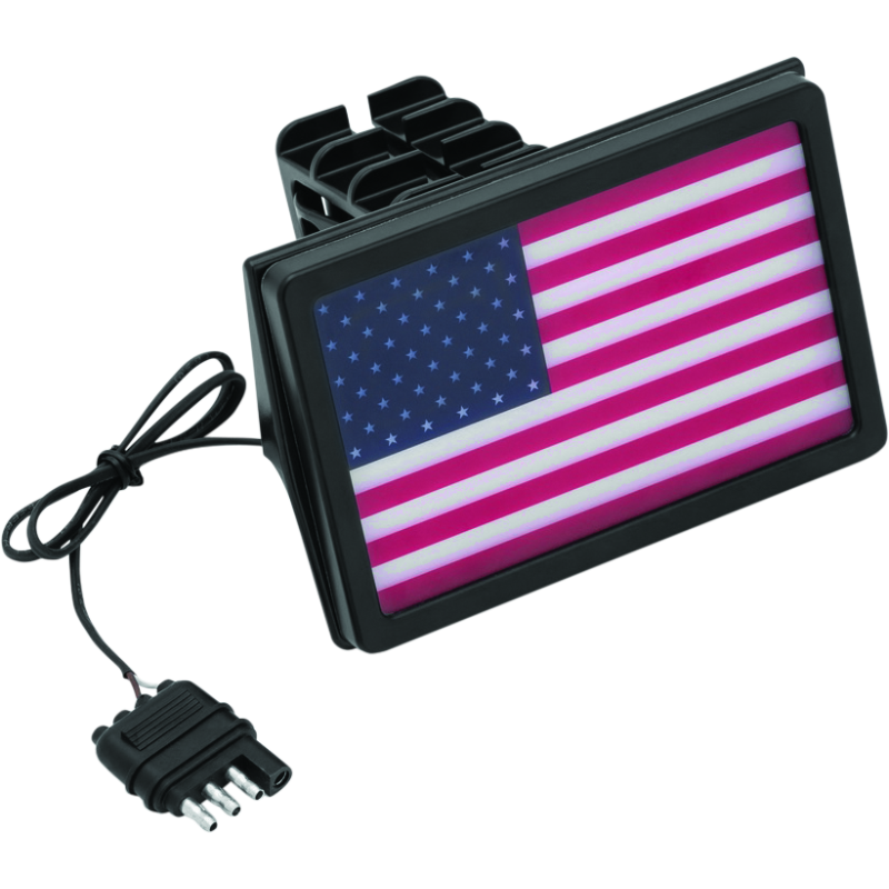 Kuryakyn 2893 Freedom Flag LED Hitch Cover Black