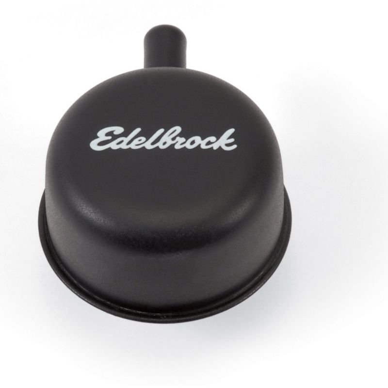 EDELBROCK EDE4413 Round Cap w/Nipple Black