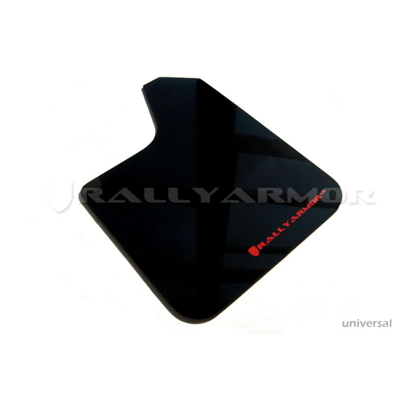 Rally Armor Universal fitment (no hardware) UR Black Mud Flap w/ Red Logo