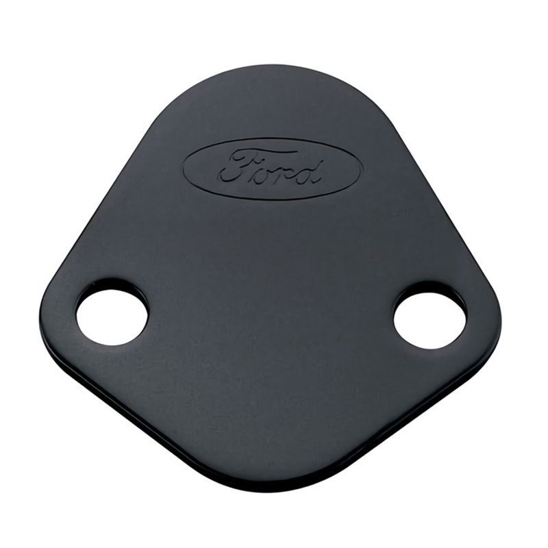 FORD FRD302-291 Fuel Pump Block-Off Plate Black w/Ford Logo