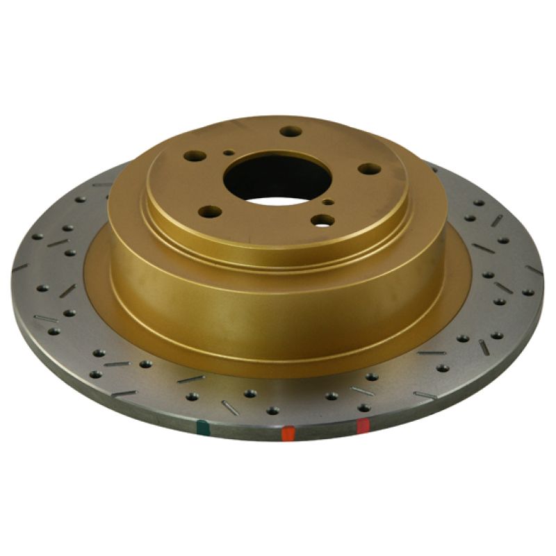 DBA 01-04 Outback 2.5L/3.0 H6 Rear Drilled & Slotted 4000 Series Rotor