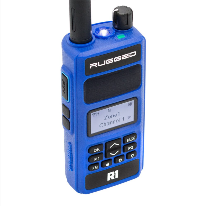Rugged Radios R1 Rugged R1 - Business Band Two Way Handheld Radio - Digital and Analog Blue