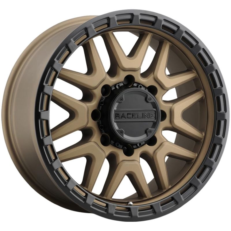 Raceline 953BZ Krank 17x9in / 8x165.1 BP / -12mm Offset / 125.2mm Bore - Bronze Wheel