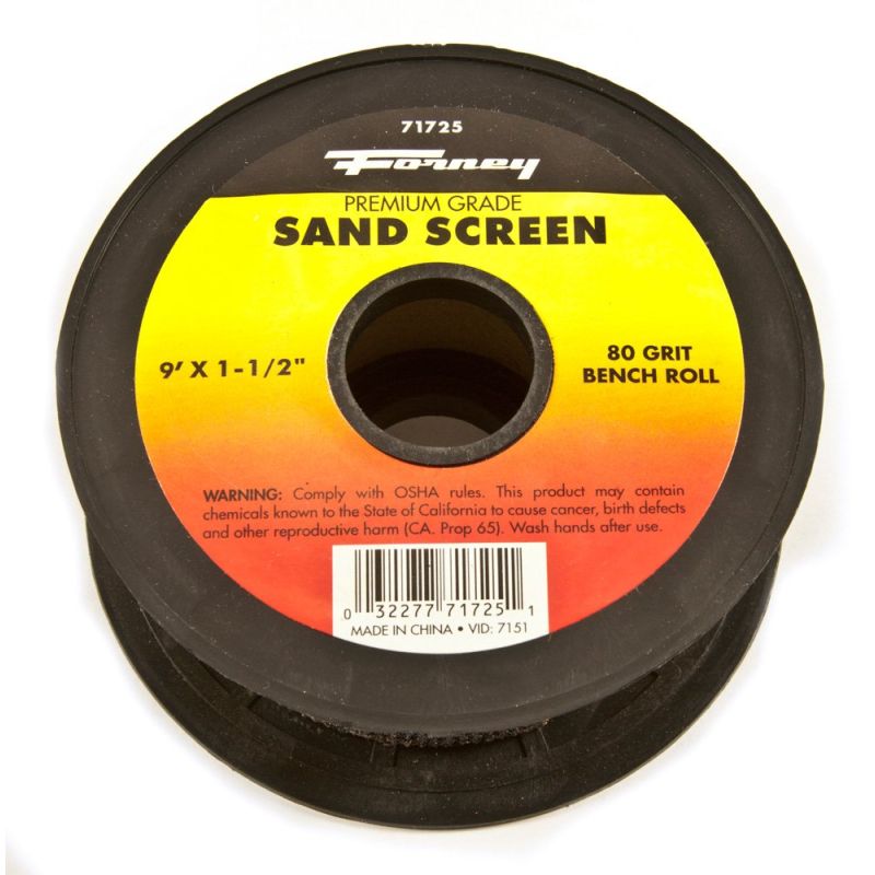 Forney 71726 Sand Screen, 120-Grit, 1-1/2-Inch-by-9-Foot Roll