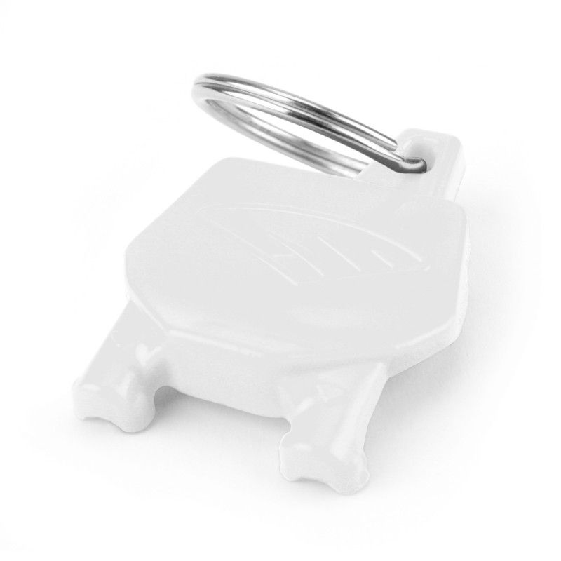 Cycra 1CYC-0002-42 Key Ring with Number Plate - White