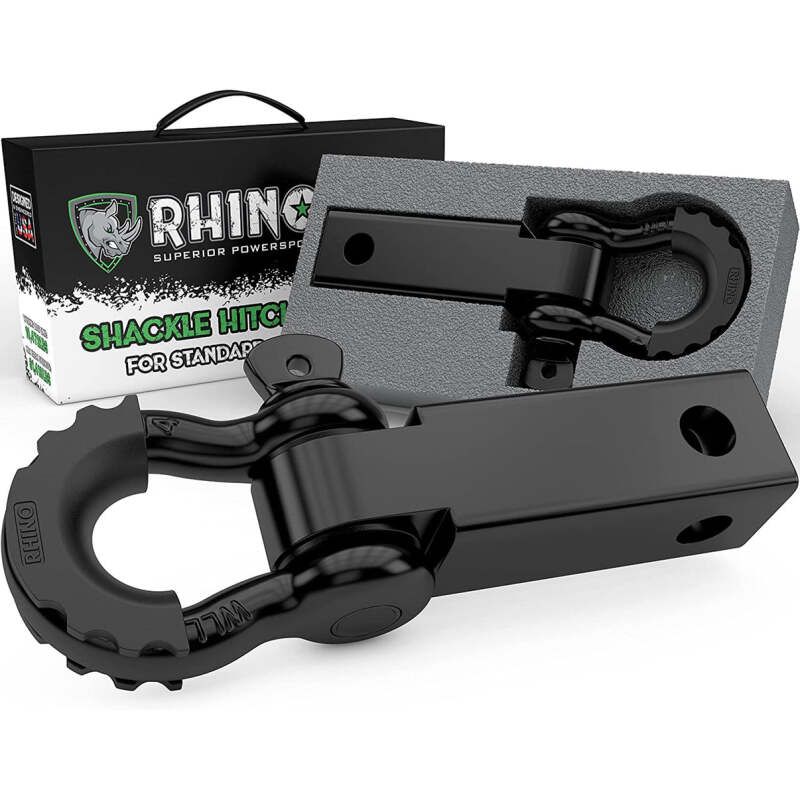 Rhino USA RSHCK-HTCH Shackle Hitch Receiver W/ D-Ring (Black)