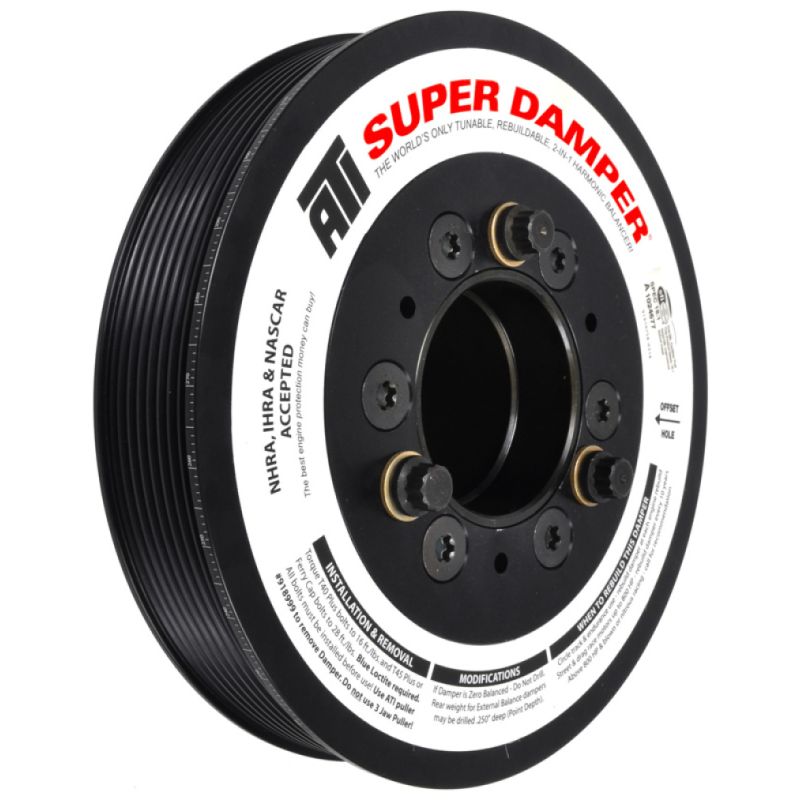 ATI ATI918452 Damper - 7.48in - Alum - 8 Grv - Dodge - 2009+ - 5.7L / 6.4L Hemi Truck - 3 Ring