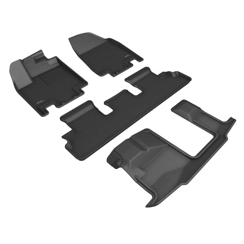 3D MAXpider L1IN03201509 22-23 Infiniti QX60 7 Seat Kagu Black Floormat- Row 1/2/3