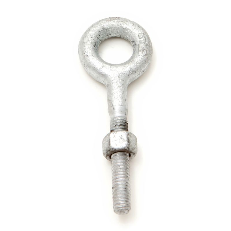 Forney 61378 Machine Eye Bolt with Nut, Hot Dipped Galvanized, 5/16-Inch-by-2-1/4-Inch Overall Length