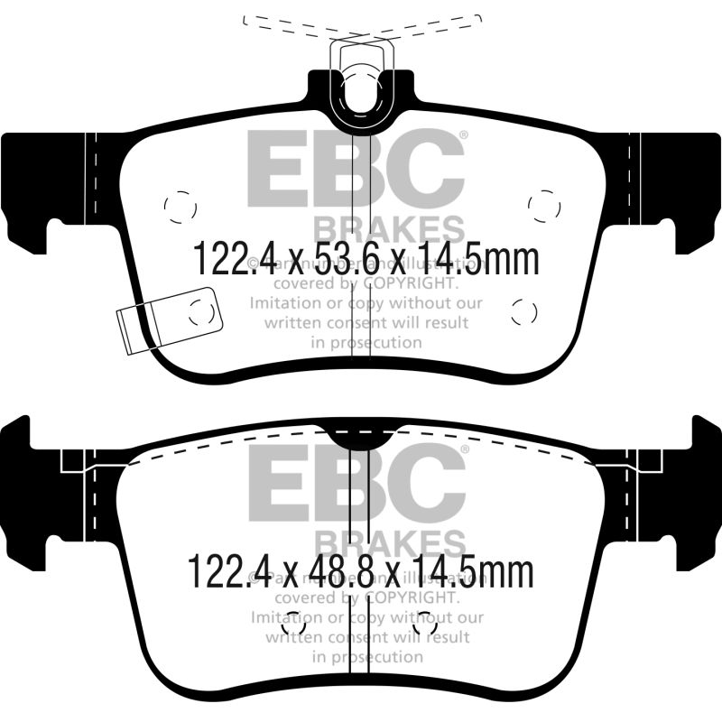 EBC 2016+ Honda Civic Coupe 1.5L Turbo Ultimax2 Rear Brake Pads
