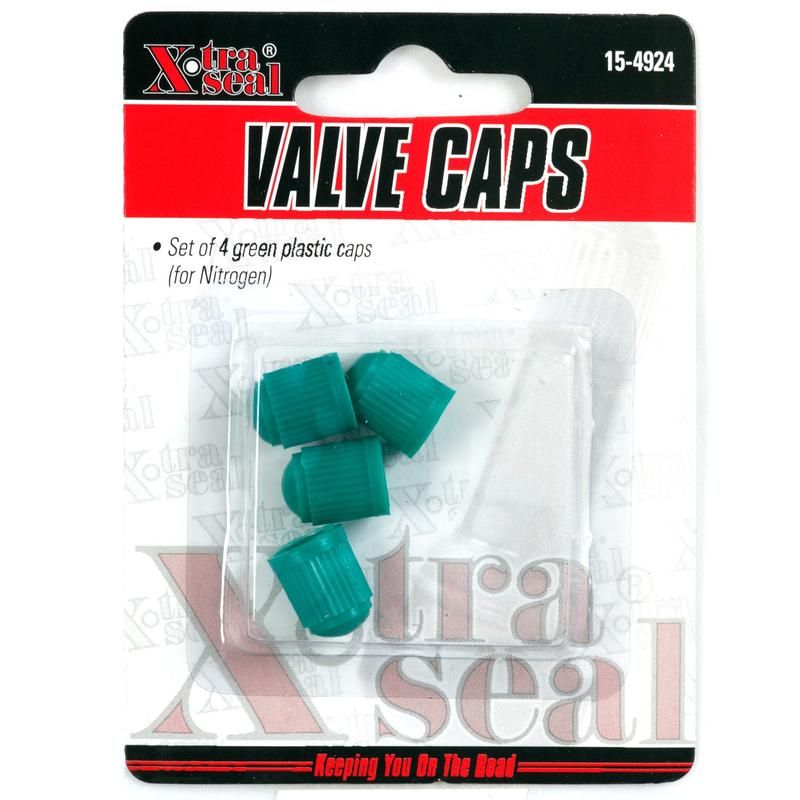 31 INCORPORATED 15-4924 Green Plastic Valve Caps for Nitrogen