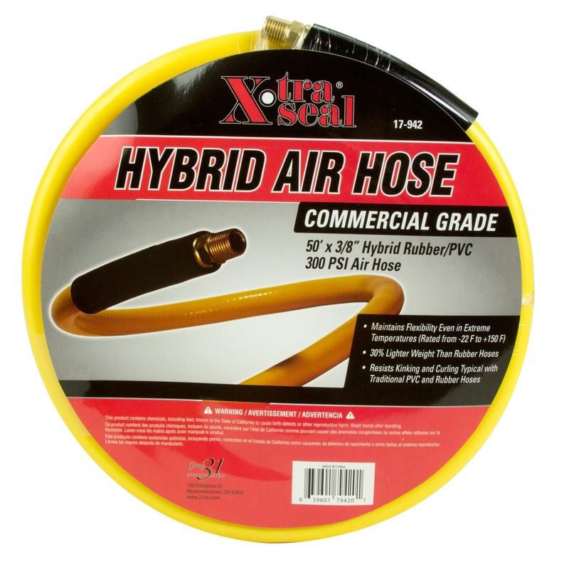 31 INCORPORATED 17-942 50ft x 3/8in. Hybrid Air Hose 1/4in. NPT
