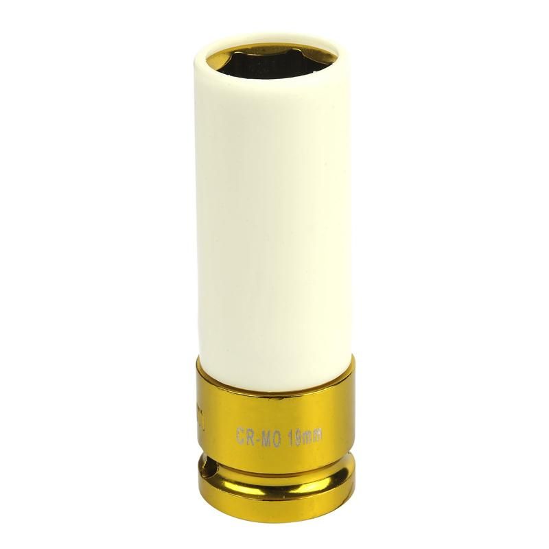 31 INCORPORATED 18-619 1/2in Drive Xtra Thin Wall Deep Length Wheel Protector Socket Metric - 19MM