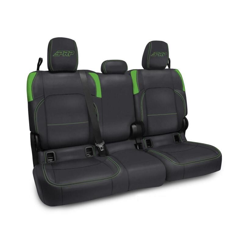 PRP Seats B055-06 PRP Jeep Wrangler JT Rear Bench Covers - with no Armrest - Black/Green